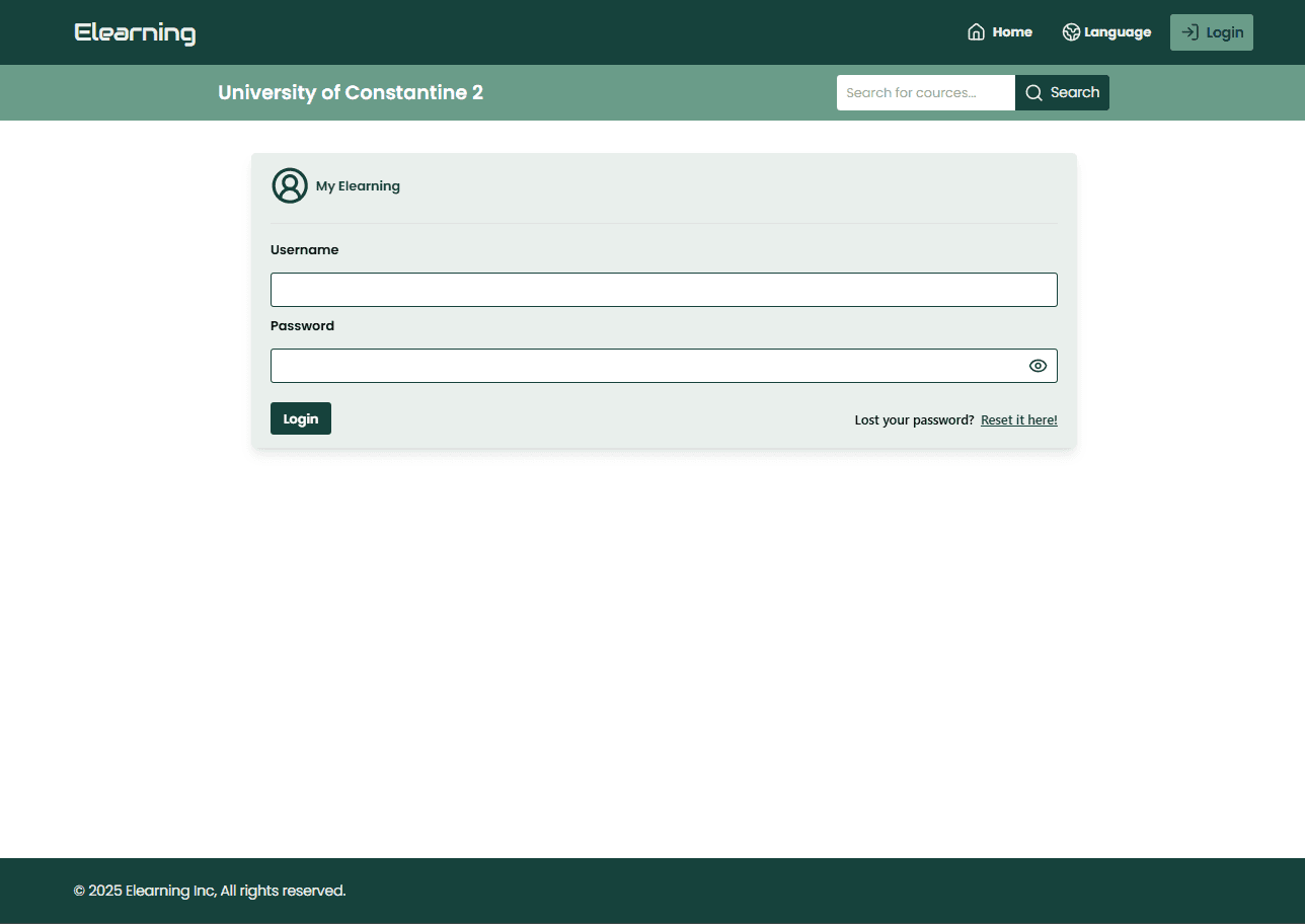 E-Learning Platform screenshot 1