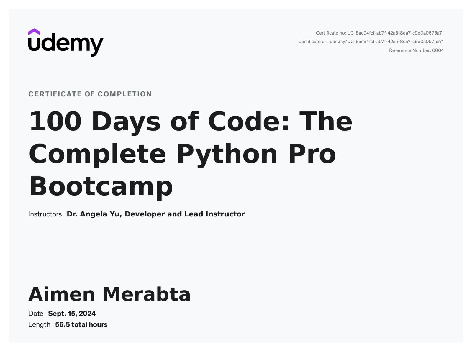 Python Certificate