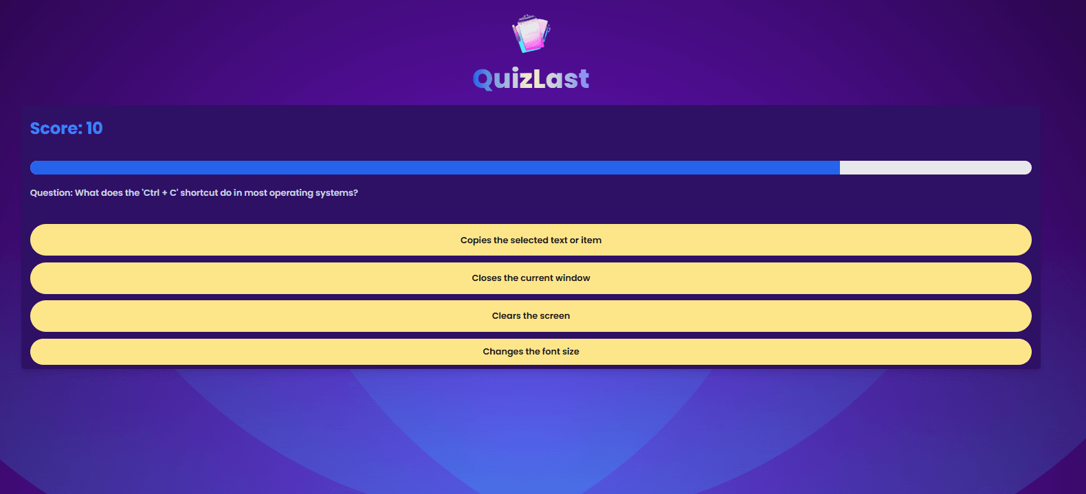 QuizLast screenshot 1